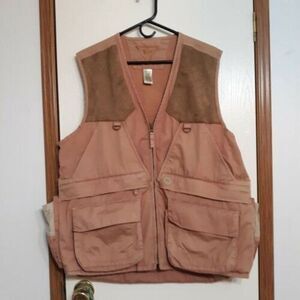 Vintage Mens Sz Large 10X Hunting Vest Dark Tan Chest 42-44